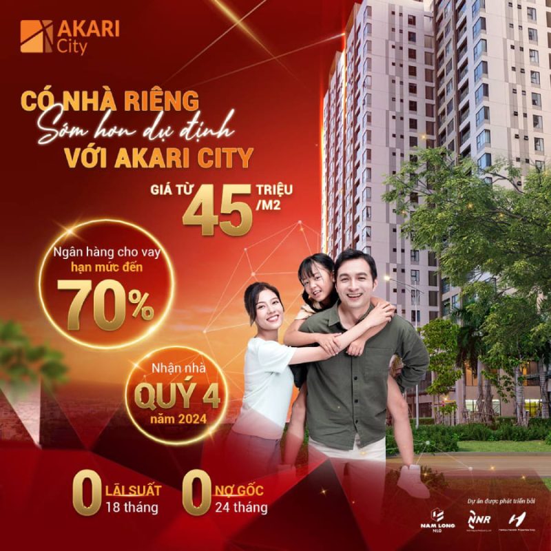 Có nhà riêng sớm hơn dự định với Akari City