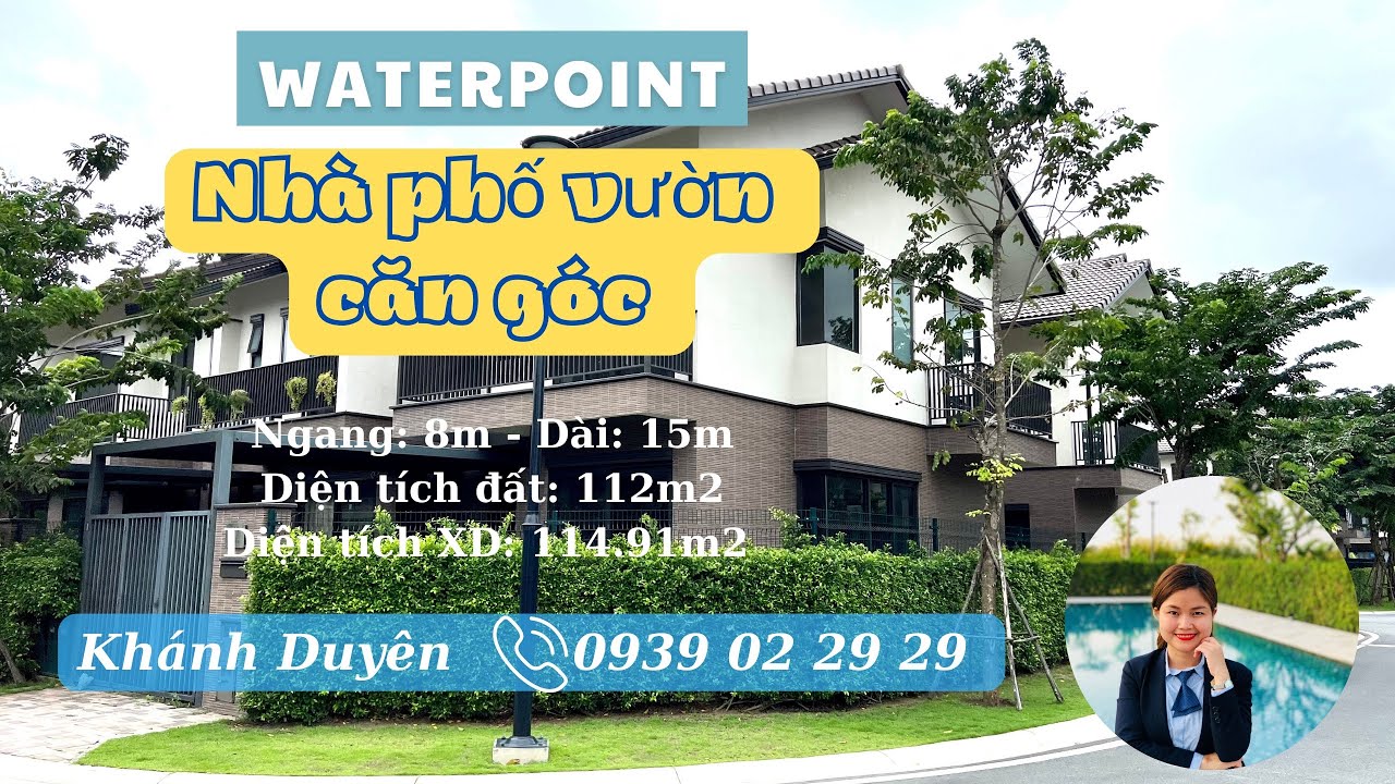 Nha pho vuon Waterpoint 1 tret 1 lau can goc