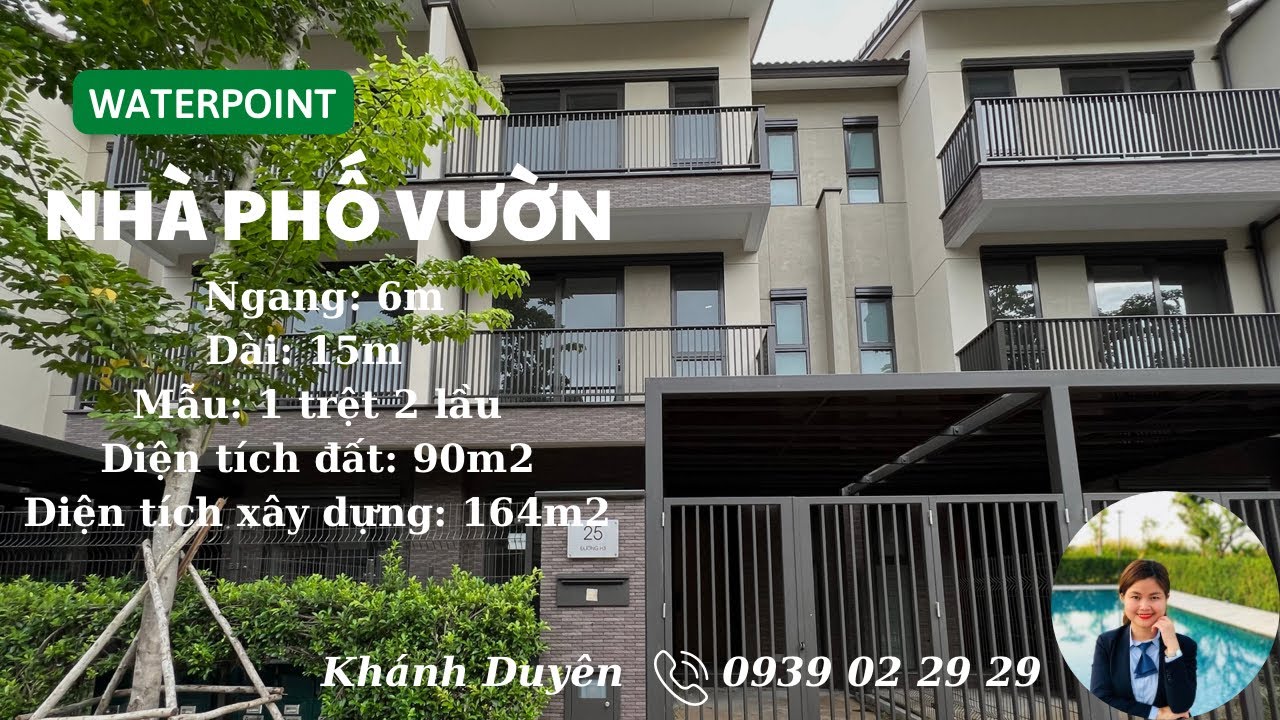 Nha pho vuon Waterpoint 1 tret 2 lau